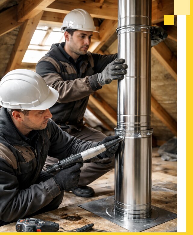 Монтаж дымоходов для каминов в Новороссийске с гарантией качества