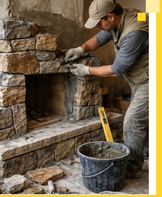 Изготовление и установка каменных каминов под ключ в Новороссийске