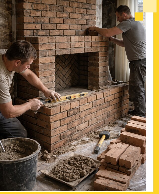 Изготовление и установка кирпичных каминов в Новороссийске