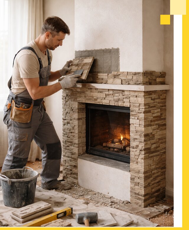 Изготовление и монтаж каминов для дома под ключ в Новороссийске