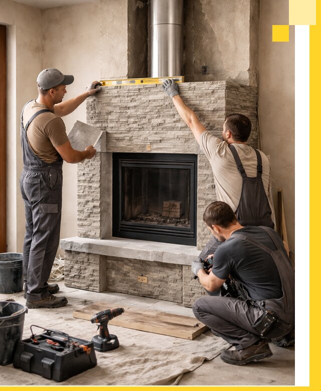 Профессиональный монтаж каминов под ключ в Новороссийске для дома