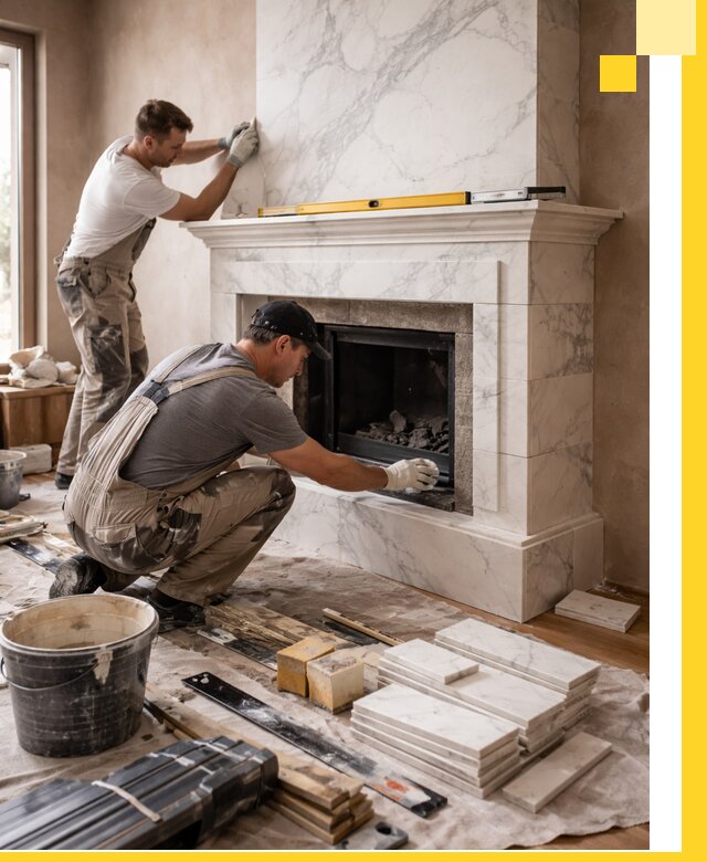 Отделка каминов в Новороссийске качественные облицовочные работы