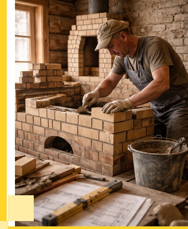 Кладка печей из кирпича в Новороссийске цены от 30624 р. - ЭриданНвр