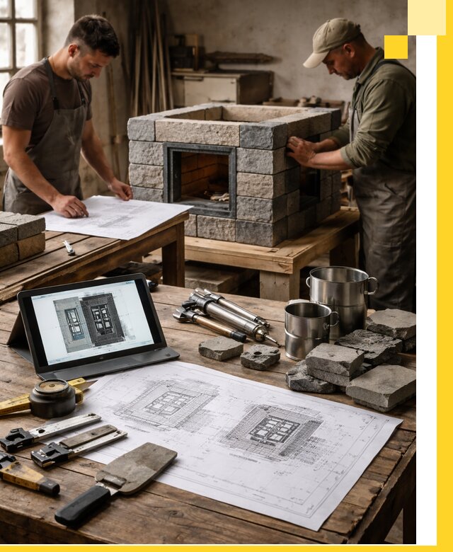 Разработка проектов печей с согласованием и монтажом в Новороссийске