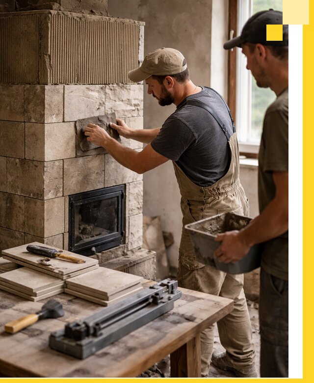 Профессиональная облицовка печей в Новороссийске: керамика и камень