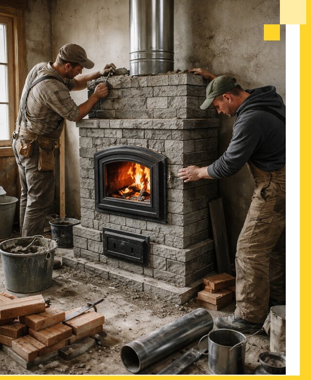 Производство, поставка и монтаж дровяных печей в Новороссийске