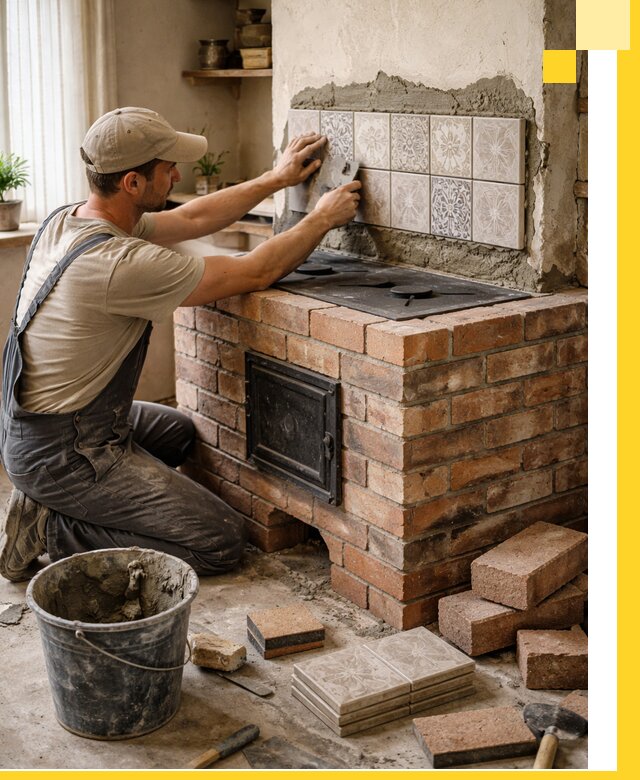 Печи с плитой на заказ монтаж гарантия и сервис в Новороссийске