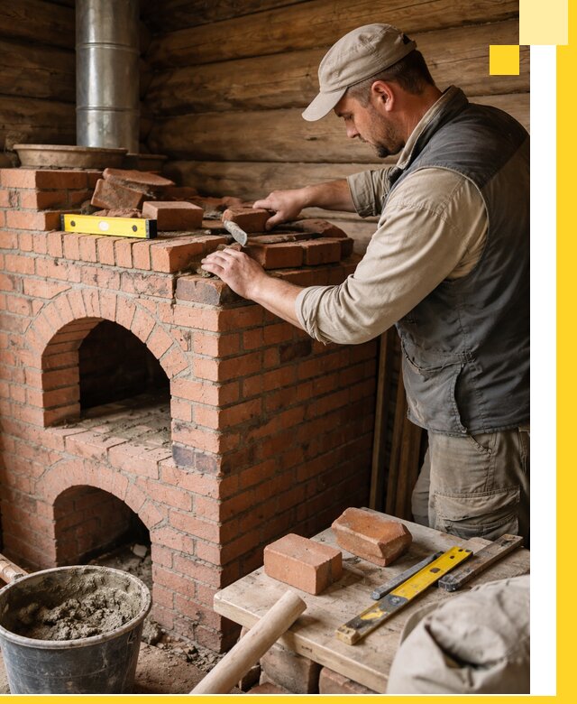 Изготовление и установка русских печей в Новороссийске под ключ