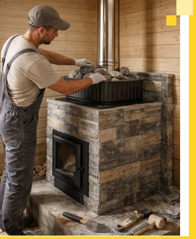 Печи для парной в Новороссийске, производство, монтаж и обслуживание