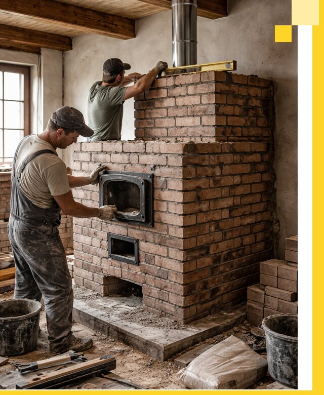 Печи для загородного дома под ключ в Новороссийске — монтаж и сервис