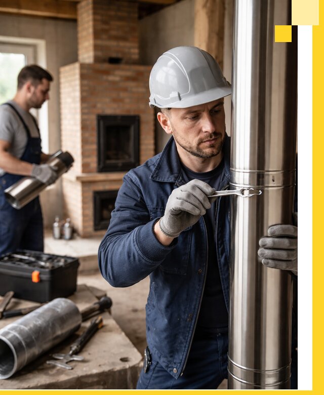 Профессиональный монтаж дымоходов для печей в Новороссийске