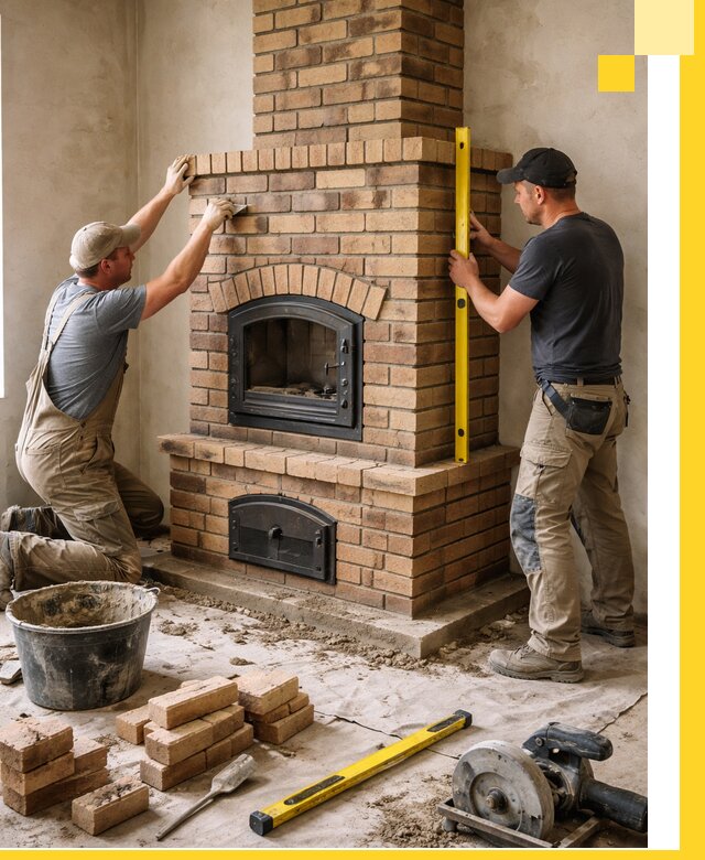 Продажа и установка печей и каминов для дома под ключ в Новороссийске