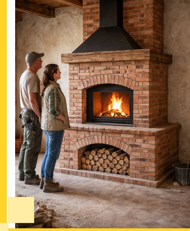 Печи камины из кирпича в Новороссийске от 122496 р. | ЭриданНвр