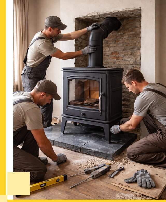 Монтаж печи камина в частном доме в Новороссийске от 25520 р. | ЭриданНвр