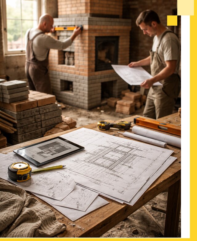 Проекты печей и каминов с индивидуальным дизайном в Новороссийске