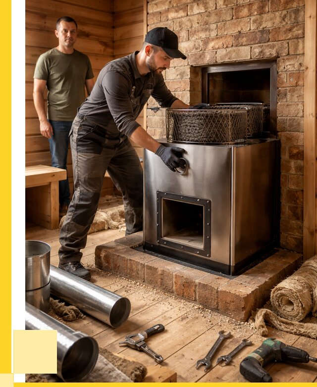 Монтаж банных печей под ключ в Новороссийске от 18374 р., ЭриданНвр