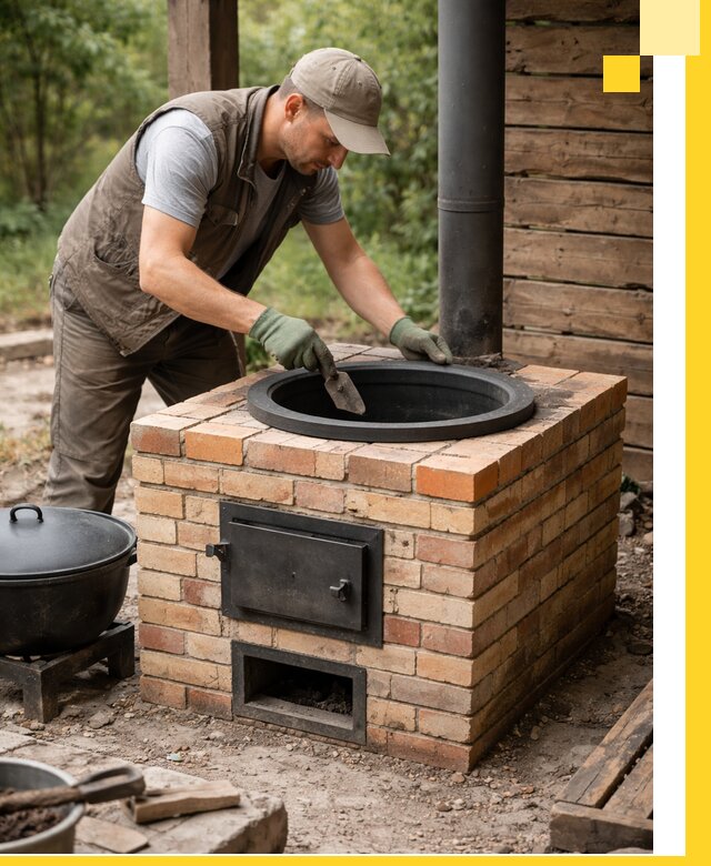 Изготовление и установка печей для казана в Новороссийске под ключ