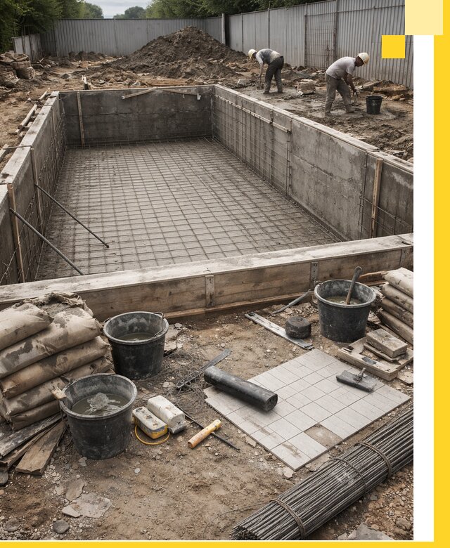 Строительство бассейнов под ключ в Новороссийске, дизайн и монтаж