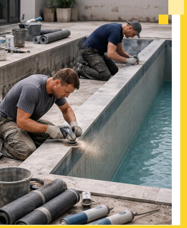 Профессиональный ремонт бассейнов под ключ в Новороссийске