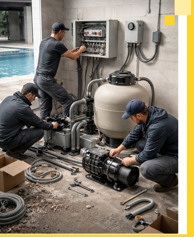 Профессиональный монтаж оборудования для бассейнов в Новороссийске