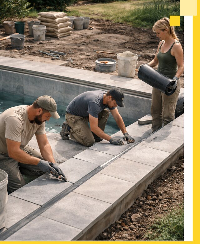 Строительство и монтаж уличных бассейнов под ключ в Новороссийске