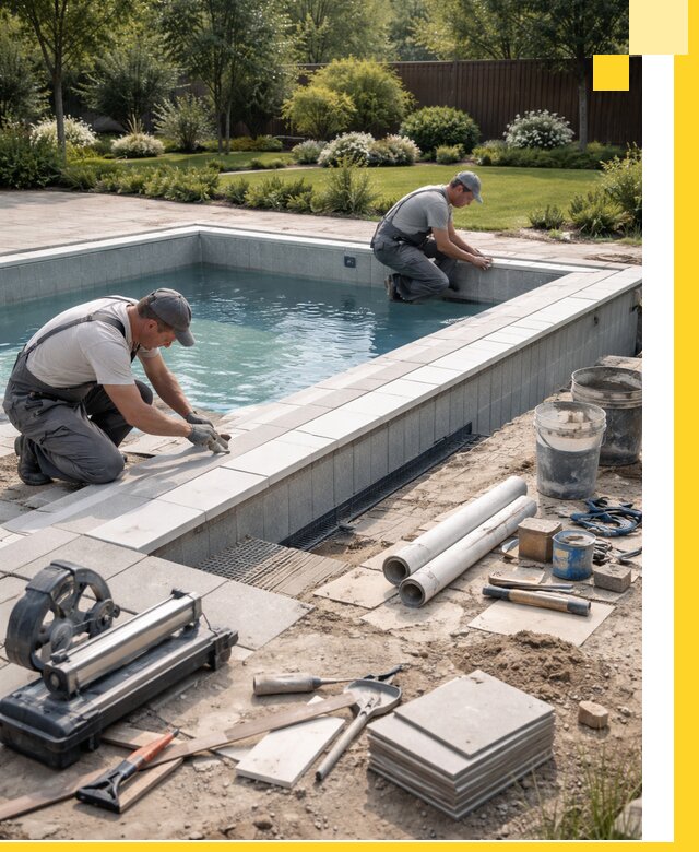 Строительство открытых бассейнов под ключ в Новороссийске профессионально