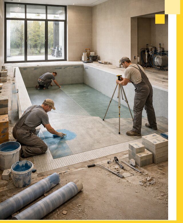 Проект и строительство закрытых бассейнов в Новороссийске под ключ