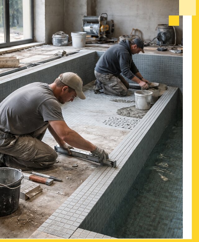 Строительство бассейна в частном доме в Новороссийске под ключ