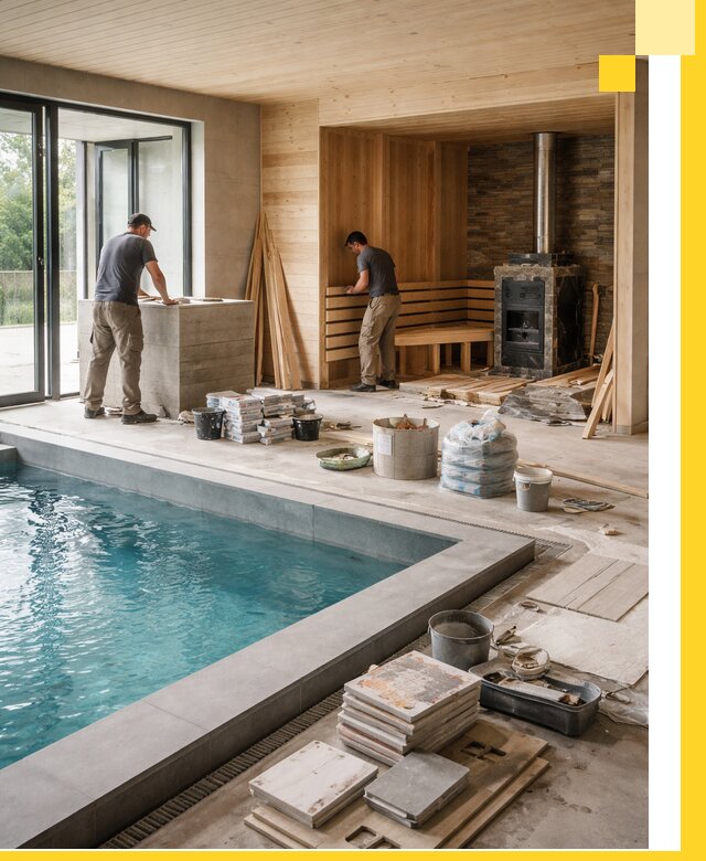 Проектирование и строительство бань с бассейном в Новороссийске