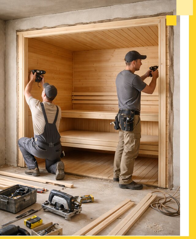 Монтаж саун под ключ в Новороссийске — проектирование и установка