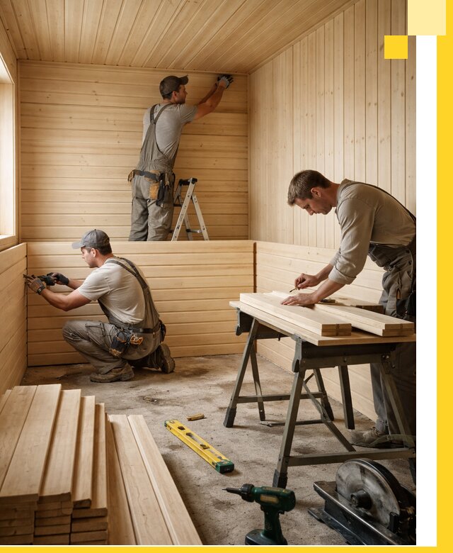 Обшивка саун в Новороссийске из натуральной древесины под ключ