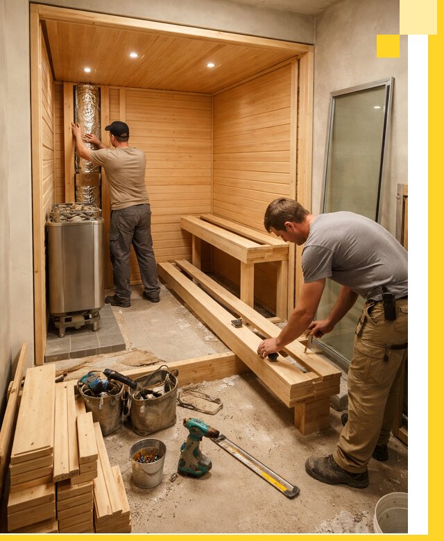 Проектирование и установка домашних саун под ключ в Новороссийске