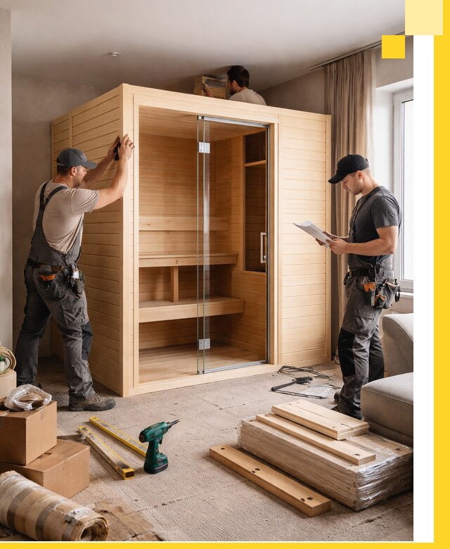 Установка и благоустройство саун в квартире в Новороссийске