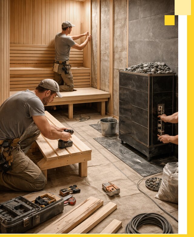 Дизайн и строительство интерьерных саун под ключ в Новороссийске