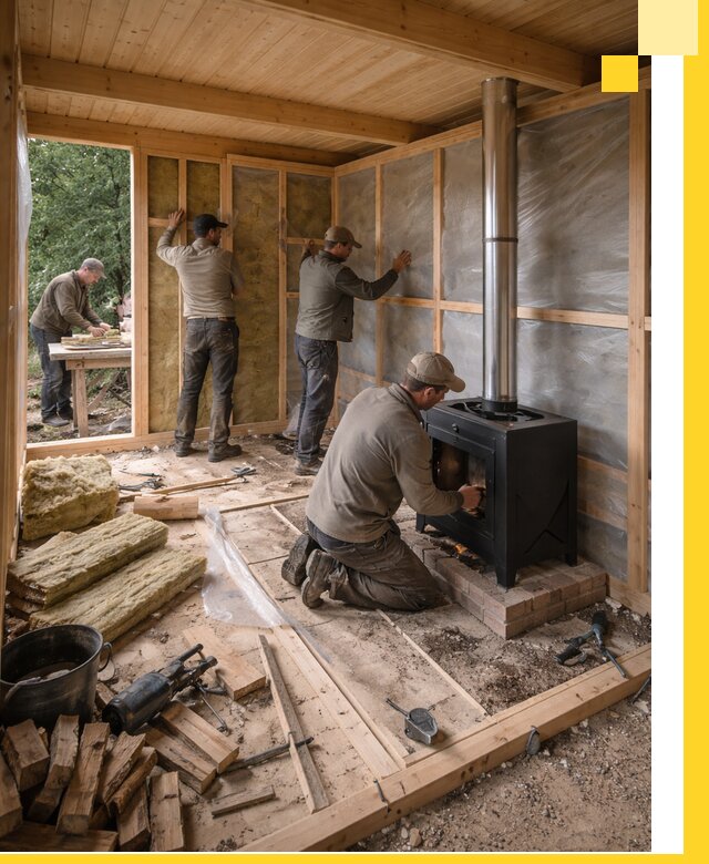 Профессиональный монтаж бань под ключ в Новороссийске для дома