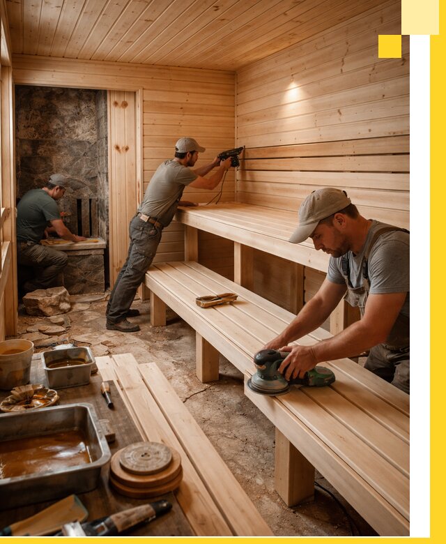 Профессиональная отделка бань в Новороссийске под ключ, с гарантией