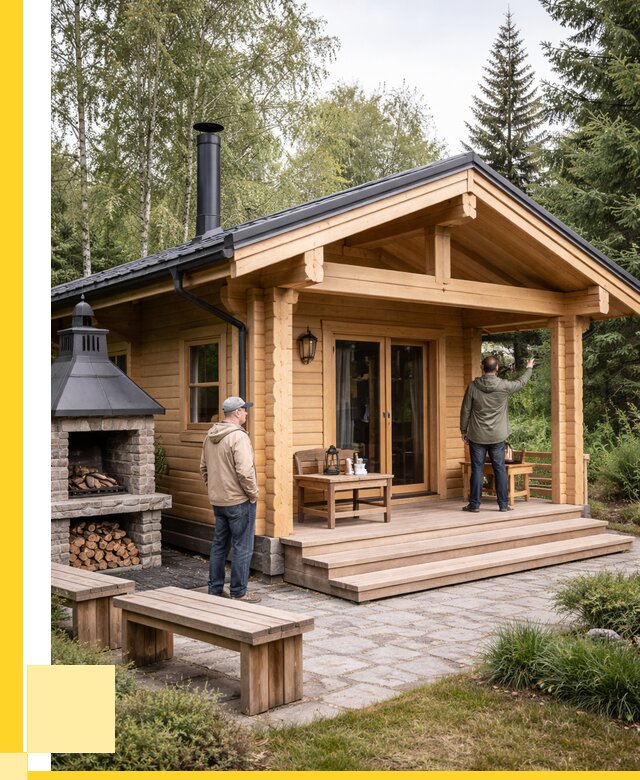 Деревянные бани под ключ в Новороссийске от 459360 р. | ЭриданНвр