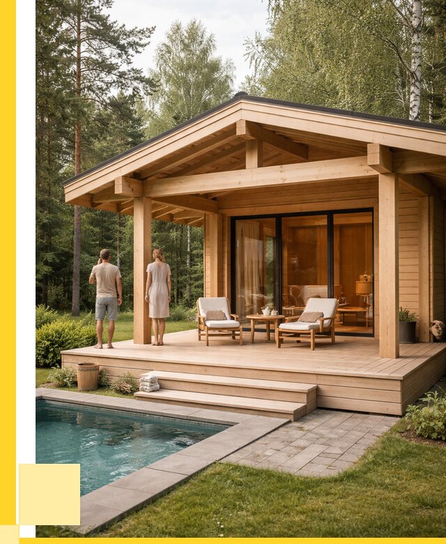 Бани с террасой под ключ в Новороссийске от 612480 р. | ЭриданНвр