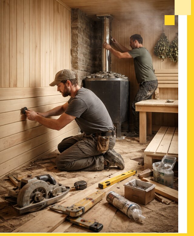 Полное строительство и оснащение парных под ключ в Новороссийске