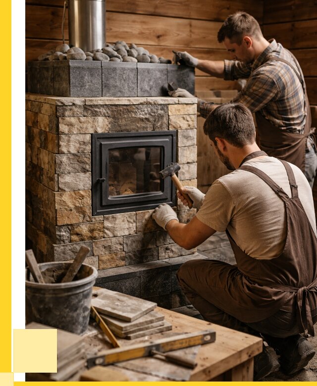 Облицовка банной печи в Новороссийске от 15312 р. | ЭриданНвр