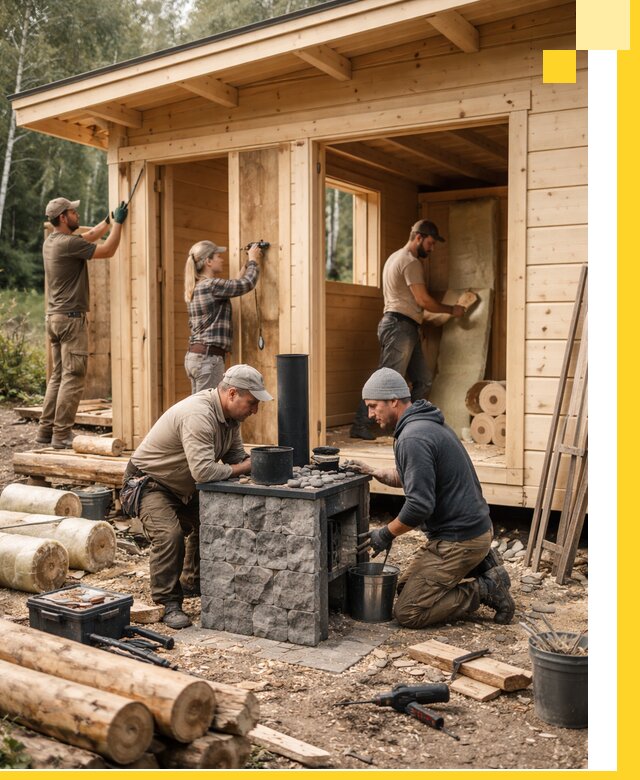 Купить баню под ключ в Новороссийске строительство монтаж отделка