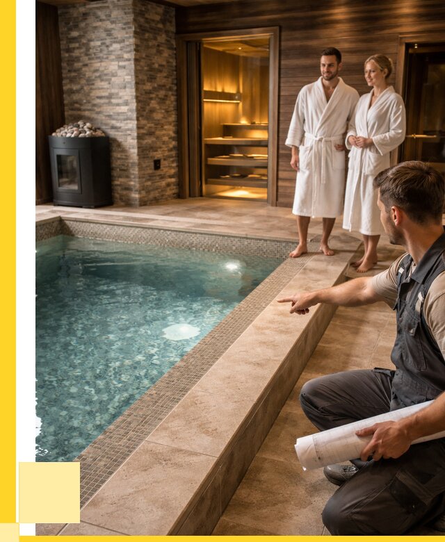 Проект бани с бассейном под ключ в Новороссийске от 66352 р. | ЭриданНвр