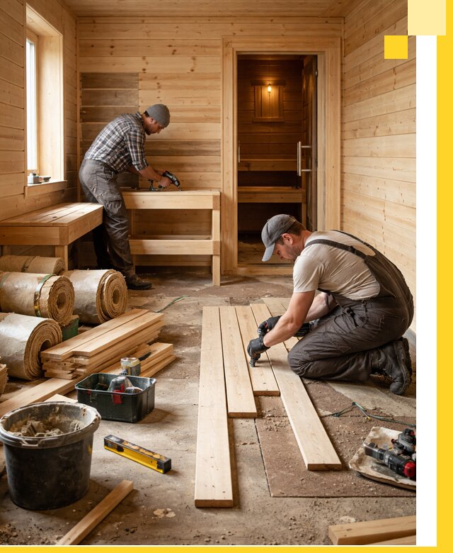 Индивидуальный проект бани с комнатой отдыха под ключ в Новороссийске