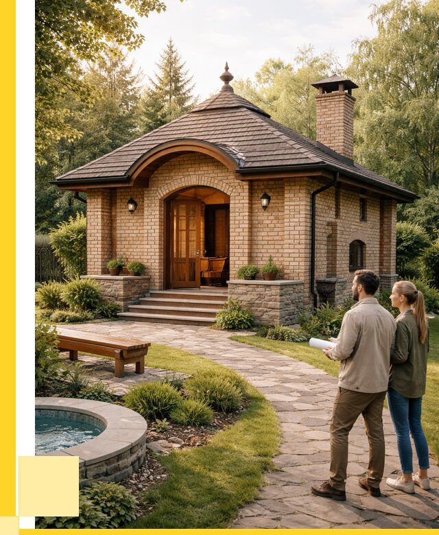 Проект кирпичной бани в Новороссийске от 30624 р. | ЭриданНвр