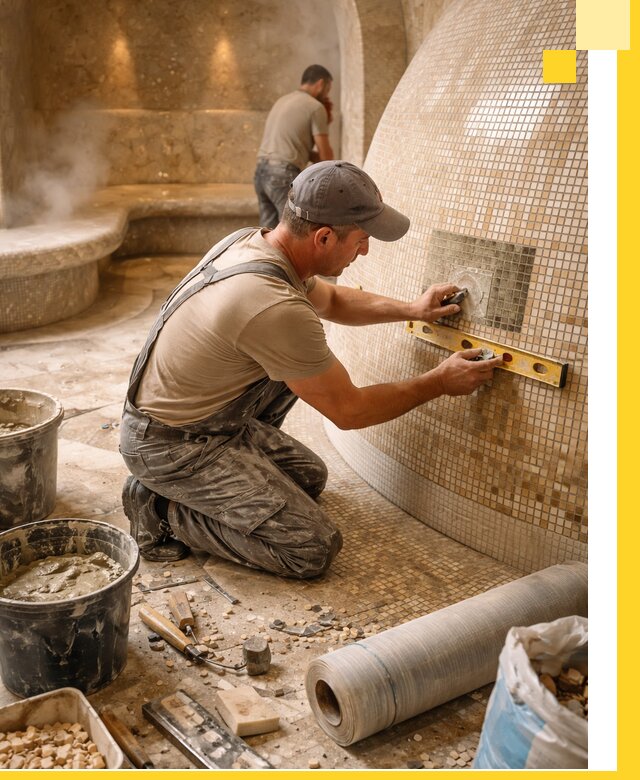 Хамам под ключ в Новороссийске: проектирование, строительство, отделка