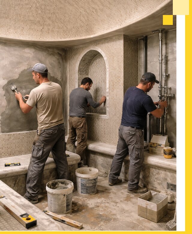 Профессиональный монтаж хамамов под ключ в Новороссийске с гарантией