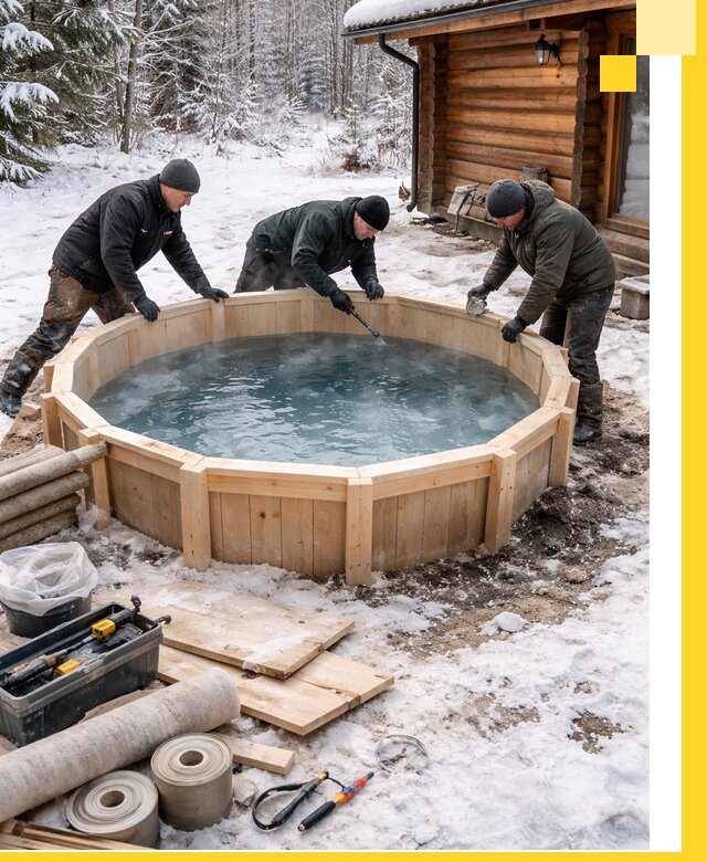 Изготовление и установка ледяных купелей под ключ в Новороссийске